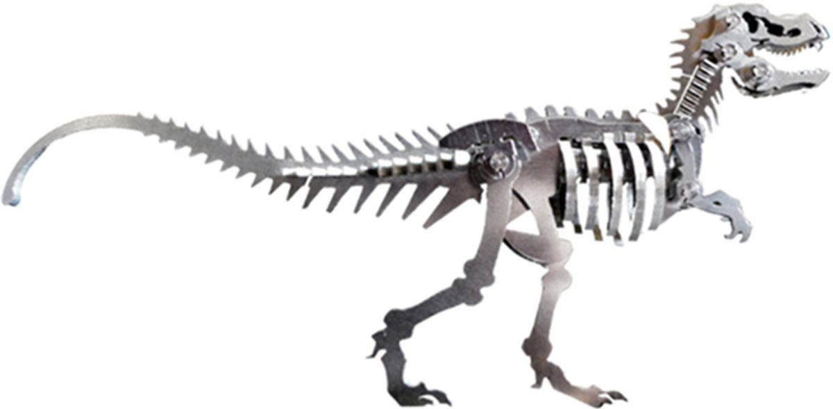Metaal 3D Bouwpakket - T-Rex Dinosaurus | Prehistorisch Model | Voor Modelbouwers